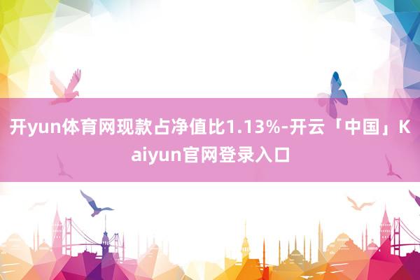 开yun体育网现款占净值比1.13%-开云「中国」Kaiyun官网登录入口