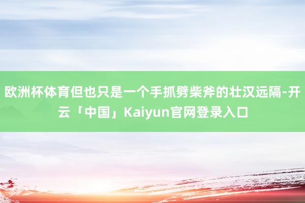 欧洲杯体育但也只是一个手抓劈柴斧的壮汉远隔-开云「中国」Kaiyun官网登录入口
