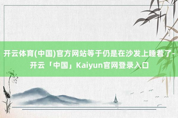 开云体育(中国)官方网站等于仍是在沙发上睡着了-开云「中国」Kaiyun官网登录入口