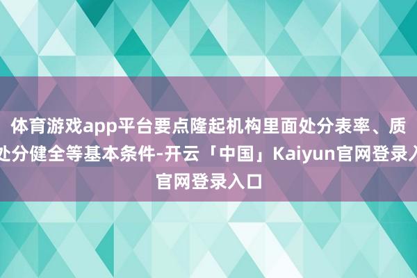 体育游戏app平台要点隆起机构里面处分表率、质料处分健全等基本条件-开云「中国」Kaiyun官网登录入口